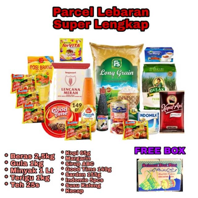 

Parcel lebaran super lengkap / paket murah