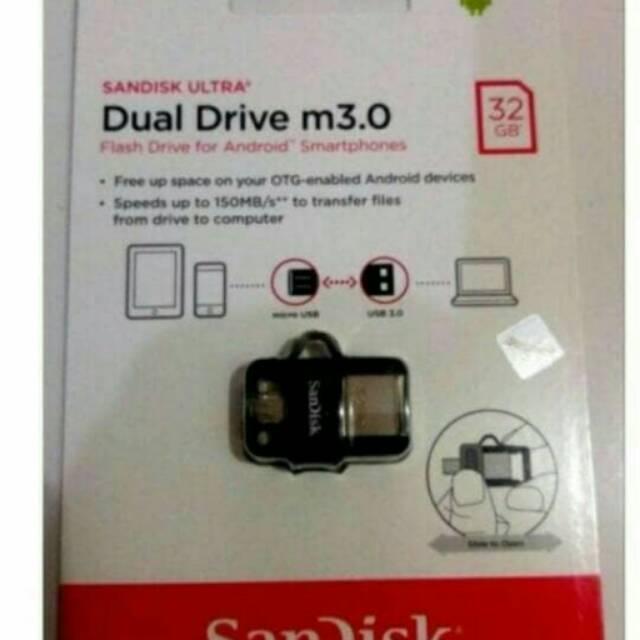 Sandisk Ultra 32GB Dual USB Drive m3.0 - OTG Flash drive NEW