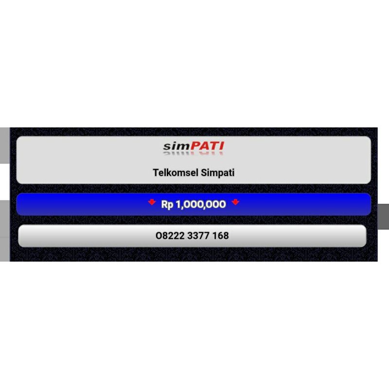 NOMOR CANTIK SIMPATI 08222 3377 168