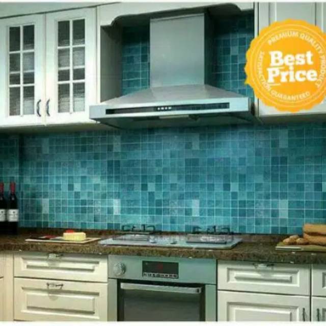Grosir murah walpaper stiker dinding motip kramik dinding dapur