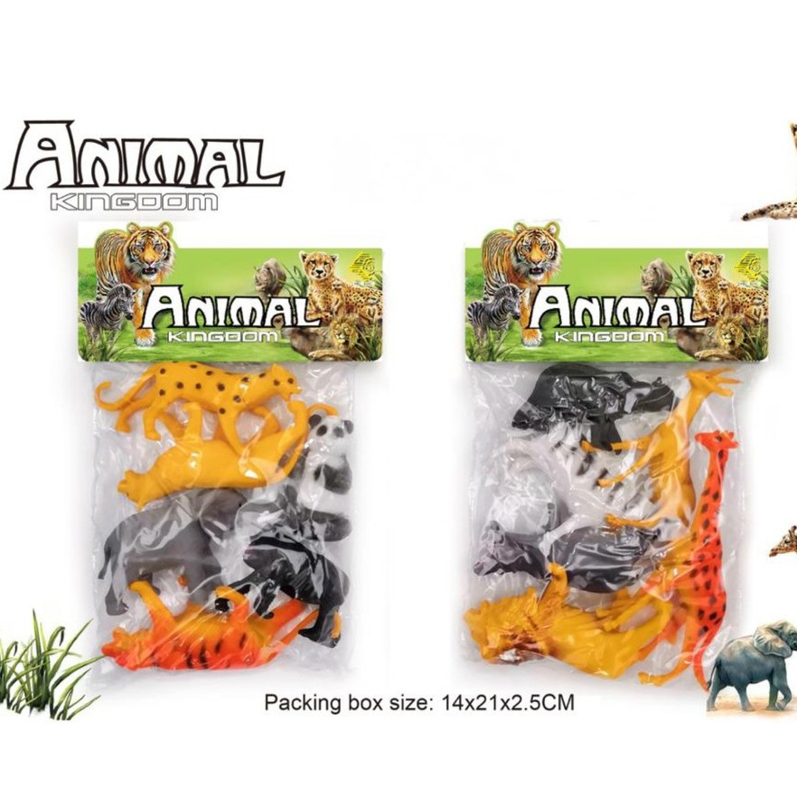 Set Isi 6 Mainan Binatang - Mainan Edukasi Mengenal Hewan - Mainan Anak Toys Animal Kingdom SNI