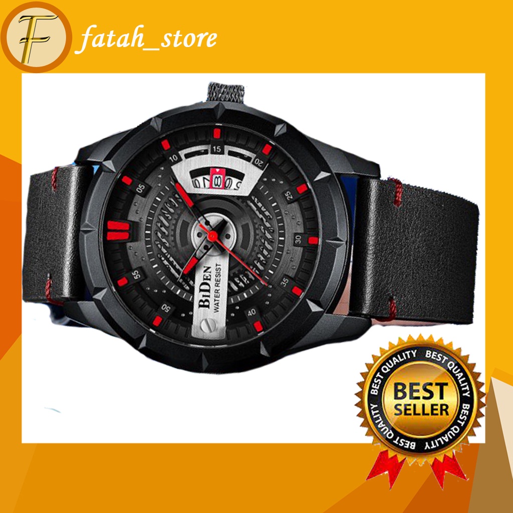 Original Jam Tangan Pria Murah Berkualitas Terbaru Fashion COD L9A7 BIDEN Jam Tangan Otomatis Date