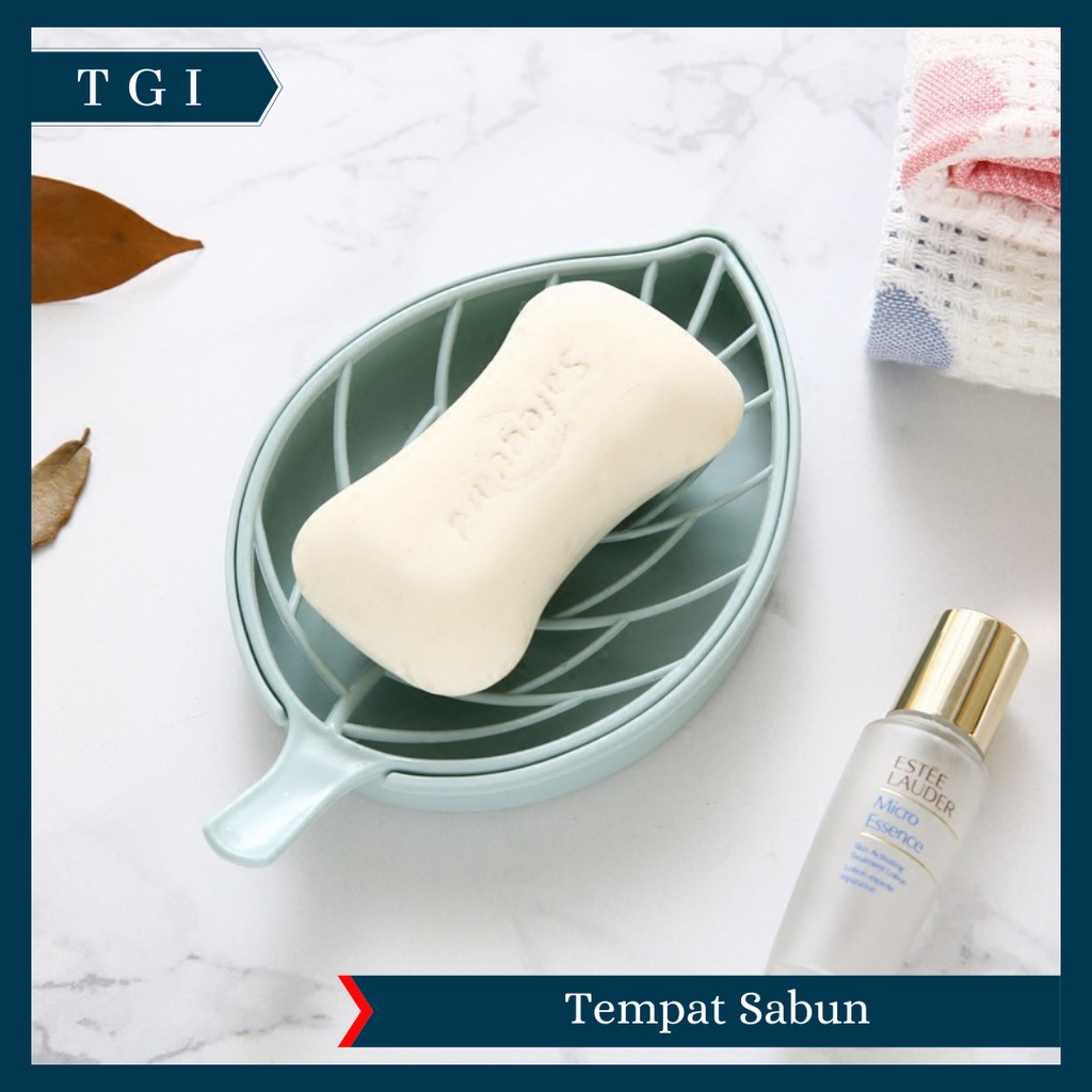 TGI - TEMPAT SABUN BATANG MOTIF DAUN | BATHROOM ANTI SLIP SOAP HOLDER | TEMPAT SABUN ANTI SLIP