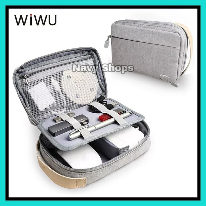 navy unieq Cozy Storage Bag Wiwu - Pouch Bag Multifungsi Wiwu - Travel Bag