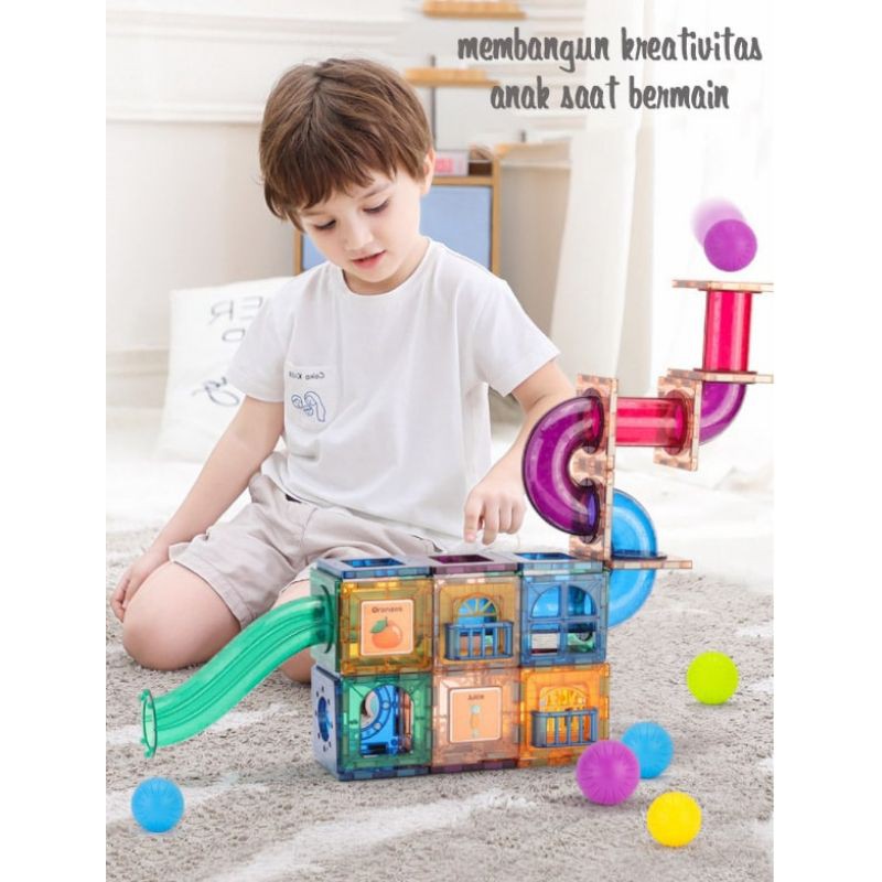 Magnatiles Magnetic Marble Run 123pcs