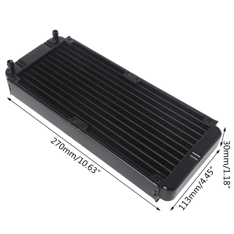 Bt DIY Liquid Cooling System High-Density Fins 12baris Aluminium Tabung Radiator 240mm