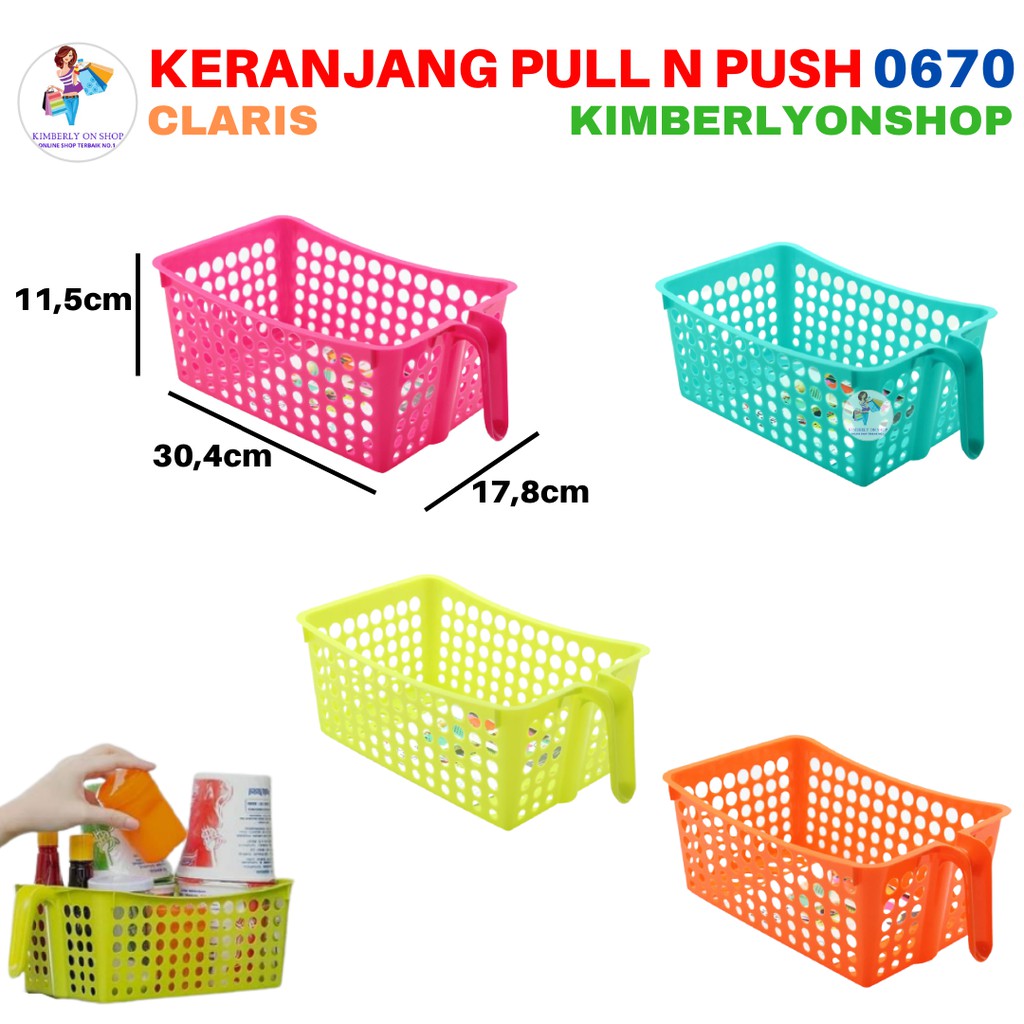 Kimberlyonshop Keranjang Penyimpanan Serbaguna Pull n Push 0670 Claris