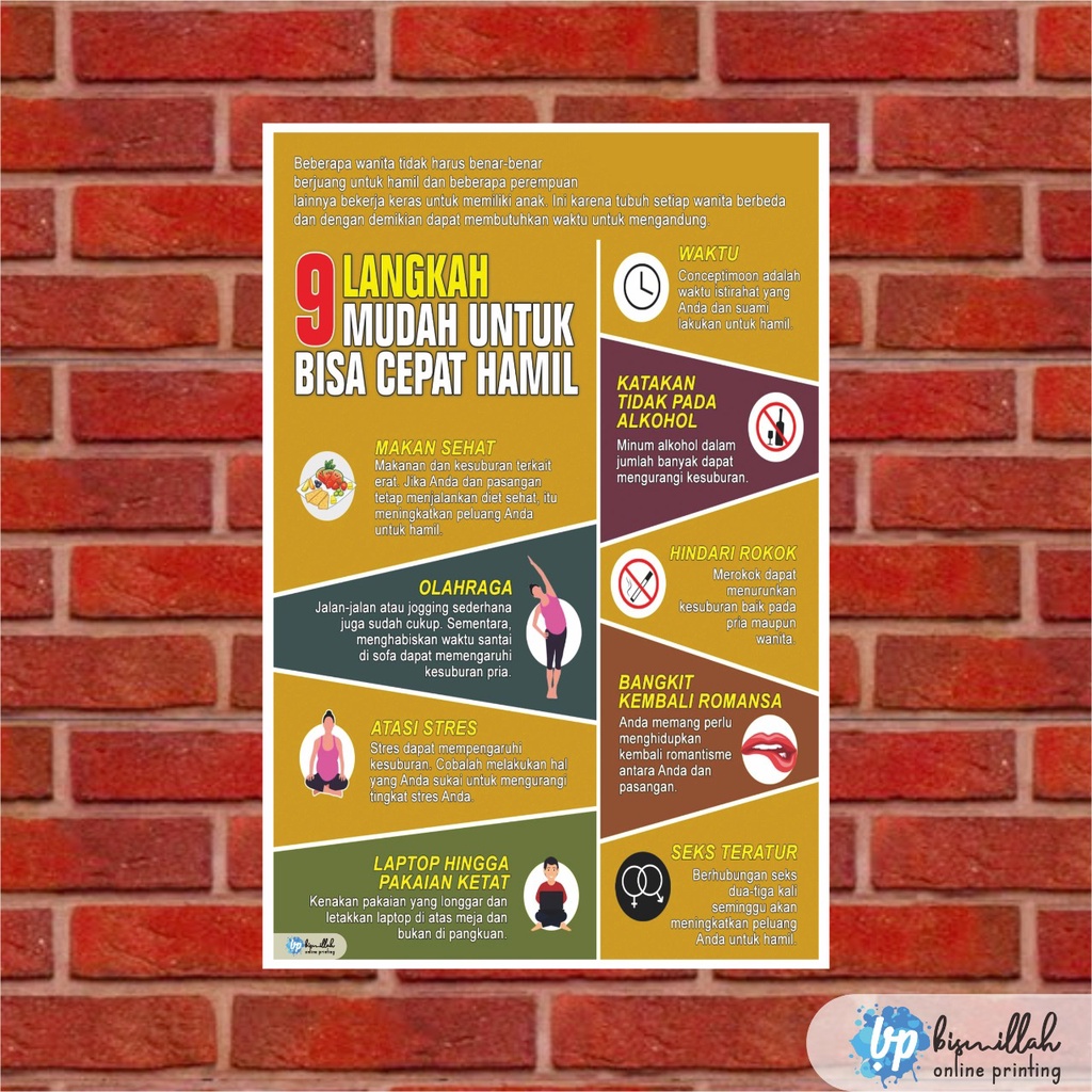 

Poster Kebidanan 9 langkah Mudah untuk Bisa Cepat Hamil