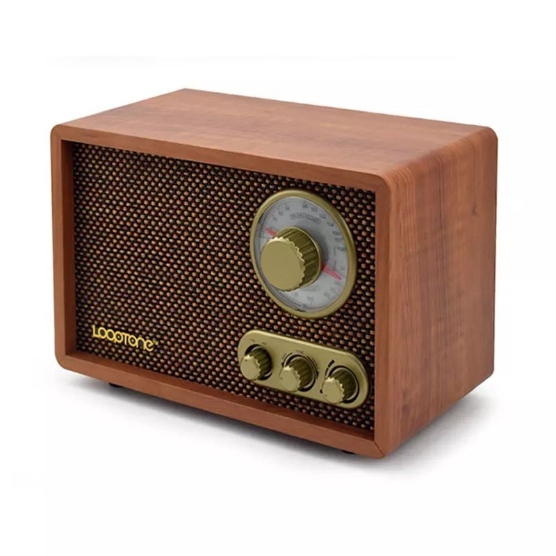 Looptone Vintage Radio FM AM Dual Band Kayu Antik Kuno Retro klasik Old Bluetooth Speaker