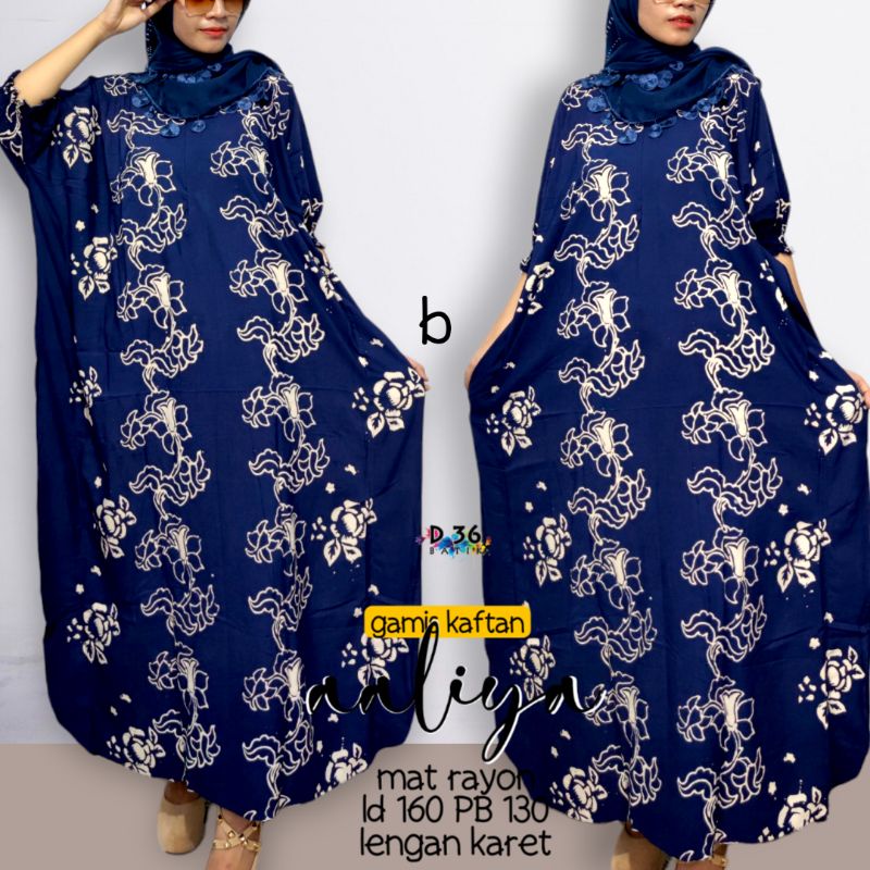 Gamis murah cantik adem kekinian kaftan jumbo cap navy series baju abaya muslim panjang wanita elegan harian muslimah premium mewah tebal adem panjang gendut besar