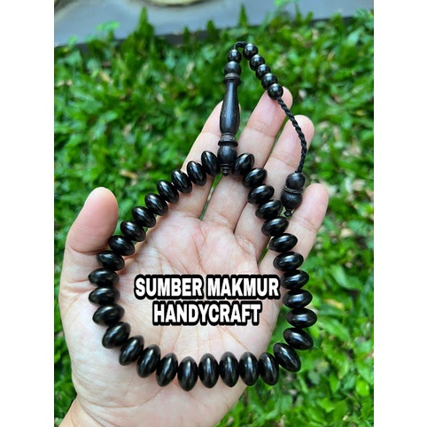 Tasbih 33 Kayu Galih Kelor Hitam Asli Kalimantan 8 mm BUKAN Nagasari. Gaharu. Setigi. Gali Asem