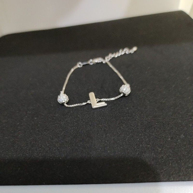 gelang emas putih 17cm,/375ubs