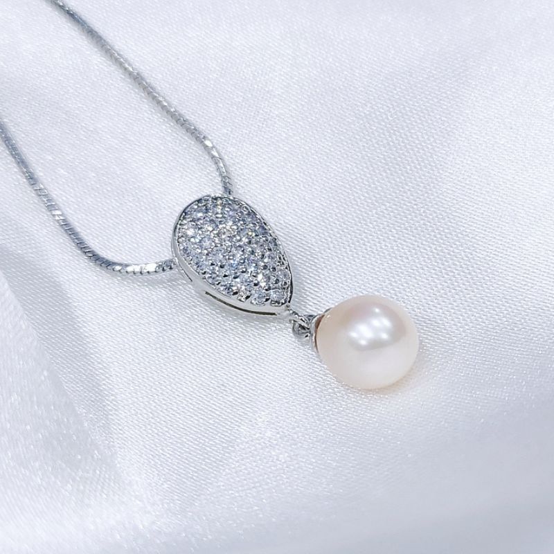 kalung lapis emas mutiara air tawar asli lombok Kalung pesta Kalung liontin mutiara Perhiasan mutiar