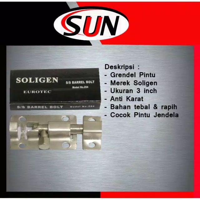 Grendel Slot Pintu / Jendela 3 Inch