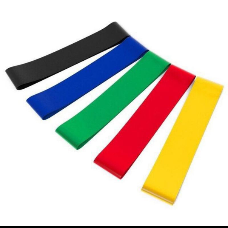 Karet resistance band yoga latihan pukulan taekwondo pomsae penahan satu set isi 5