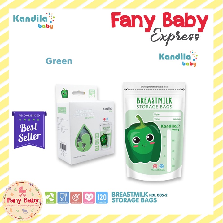 KANDILA BREAST MILK STORAGE BAG 120 ML (FRUIT &amp; VEGETABLE) / KDL005-2