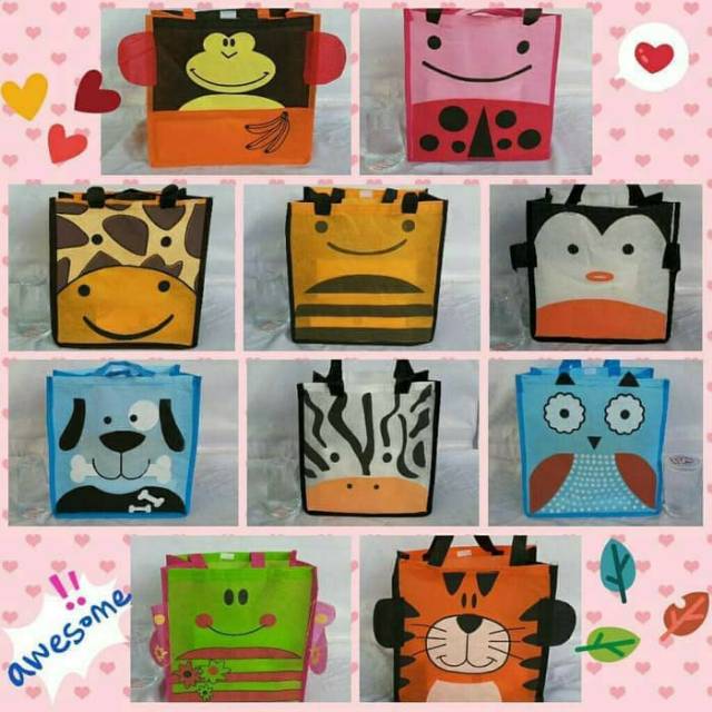 souvenir tas jinjing animal/souvenir tas tenteng animal