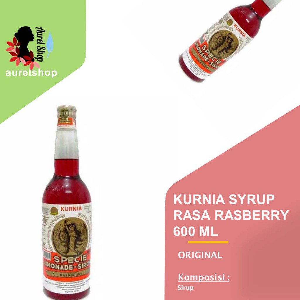 

KURNIA Syrup Rasa Rasbery kemasan botol 600 ml