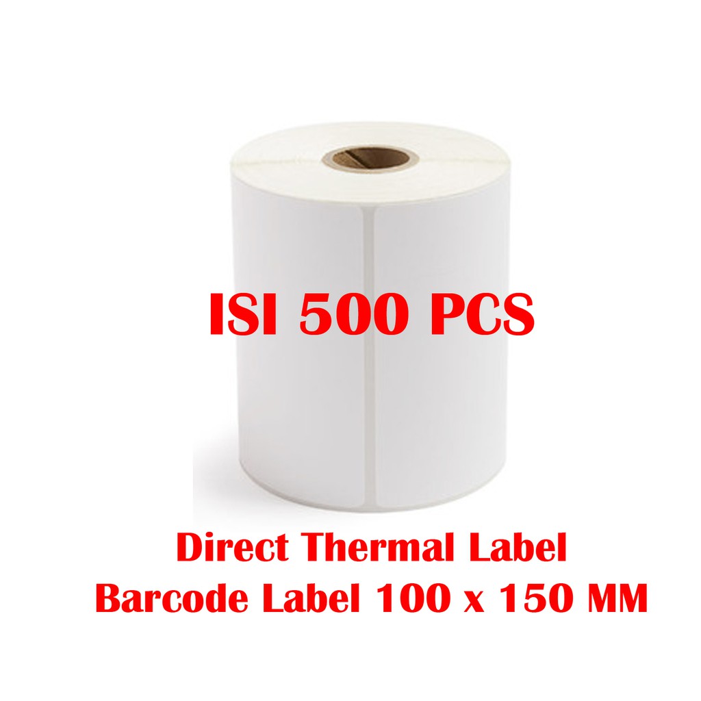 

DIRECT THERMAL / KERTAS THERMAL / LABEL BARCODE 100 X 150 MM 500 pcs
