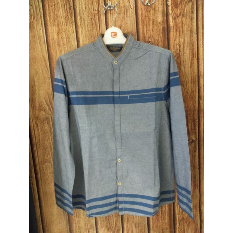 Kemeja Koko Pria Lengan Panjang Emba