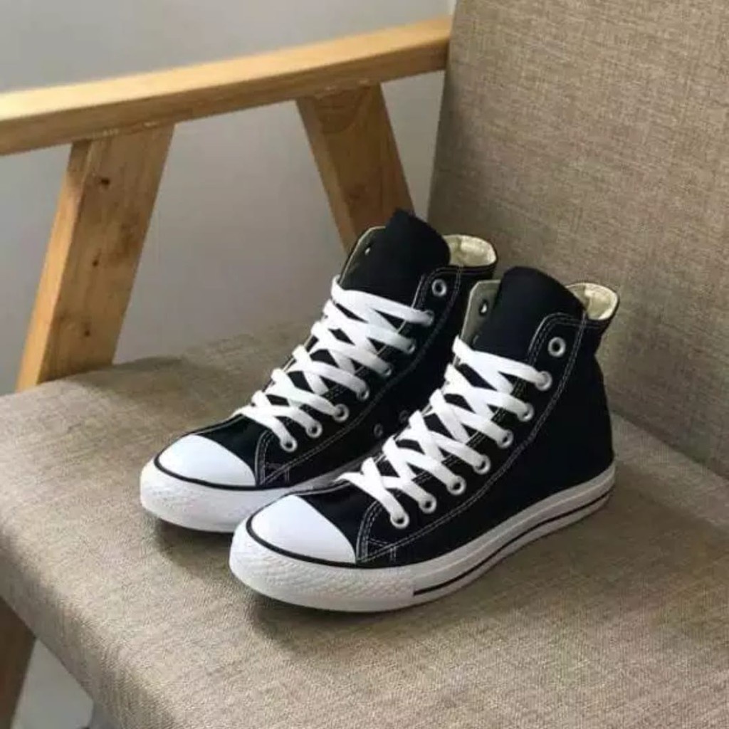 Sepatu Allstar Tinggi / Sepatu Convers Chuck Taylor Classic High / Sepatu sekolah hitam putih murah