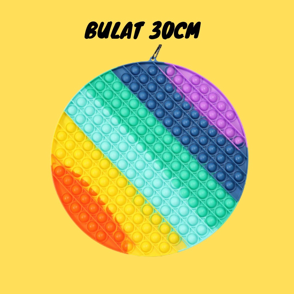 Mainan Pop It Jumbo Besar Murah Pop Its Big Size Rainbow  20cm 30cm-3