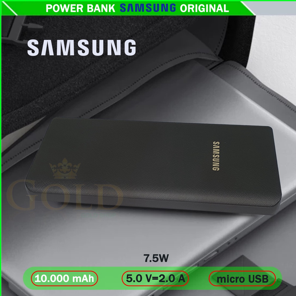 Powerbank 10000 mAh Power Bank Fast Charging/Power Bank Samsung Original with Kabel Data micro usb