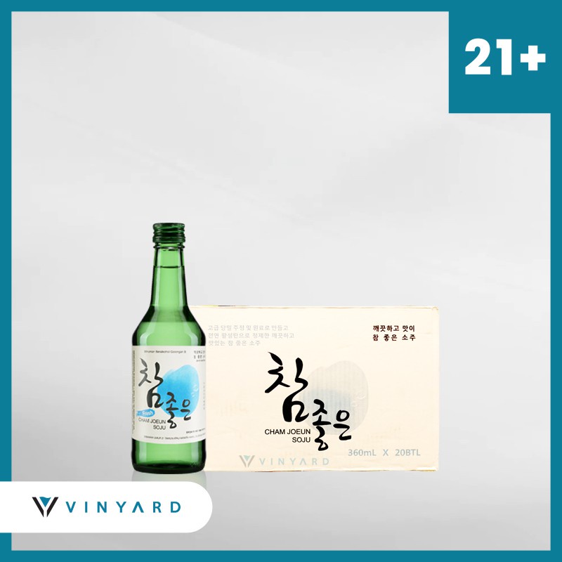 Khusus INSTANT Promo 1 Karton ( 20 Botol Soju Korea ) Cham Joeun Soju Original 360 Ml