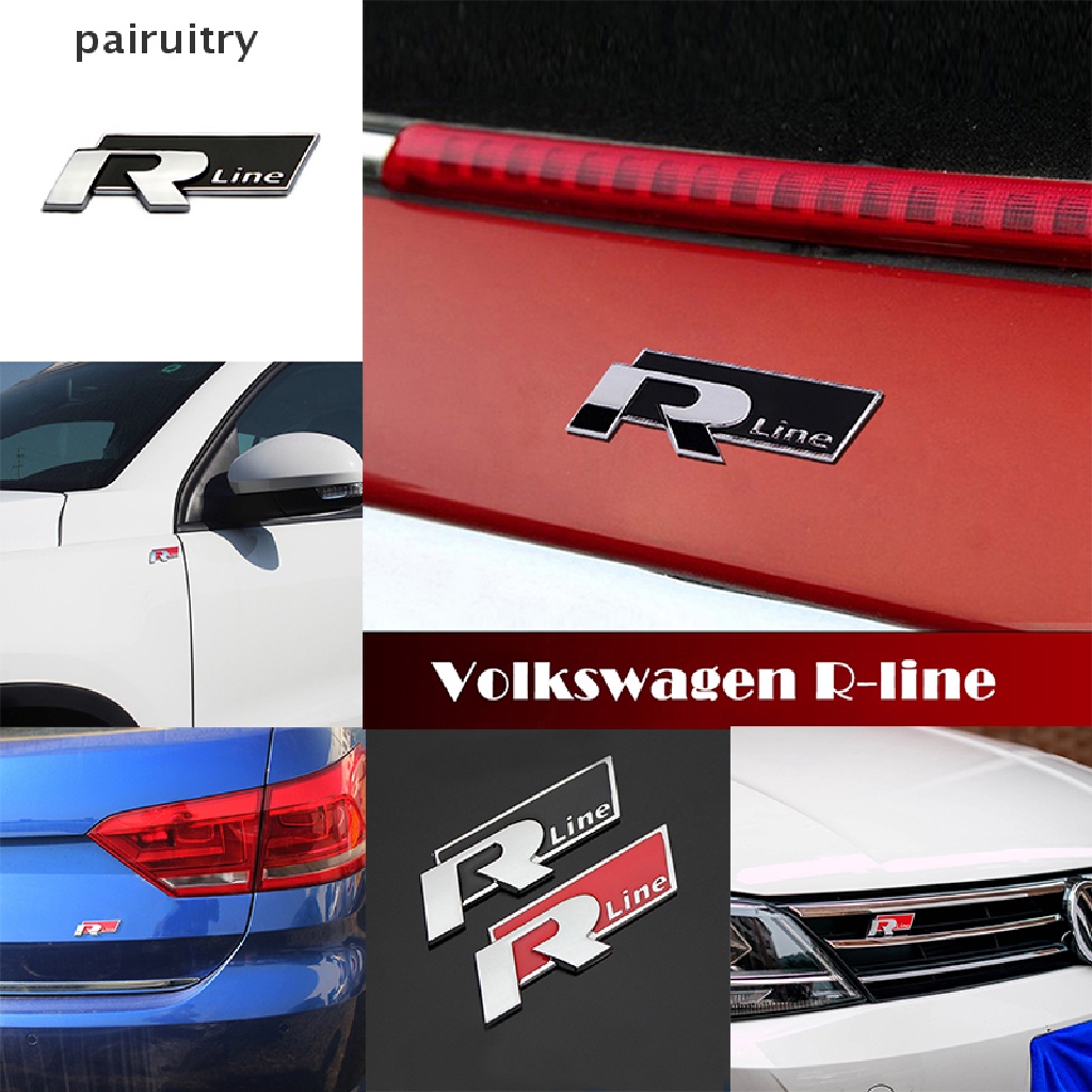 Stiker Emblem / Badge R-LINE Bahan Metal Untuk Bagasi Mobil VW CC GTI Passat PRT