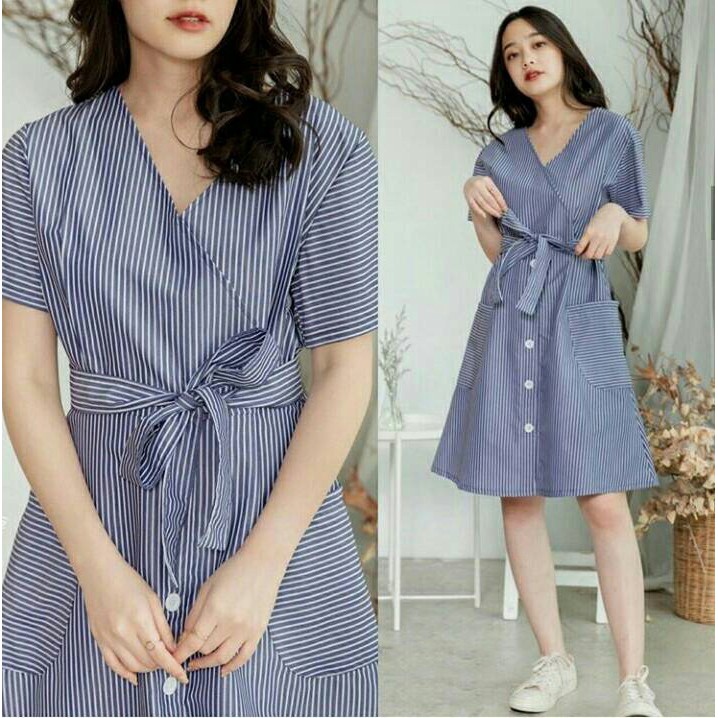 Dress Sweety Salur / Dress Wanita / Dress Salur / Atasan Wanita / Dress Terbaru