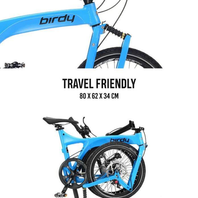 Biirdy R20 11 Speeds Performance Foldable Bike Birdy 3 - Sepeda Lipat - Monnstone Blue