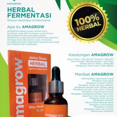 AMAGROW Jamur Dewa Propolis Jamu Tetes Herbal Original 1 Botol 30ML