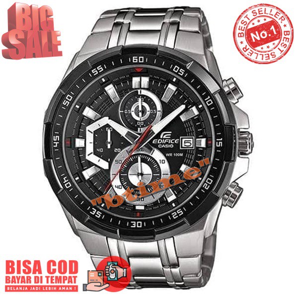 Jam Casio Edifice EFR 539D 1AV Import Chrono Kulit Set Box Original efr 539 - efr539 Garansi