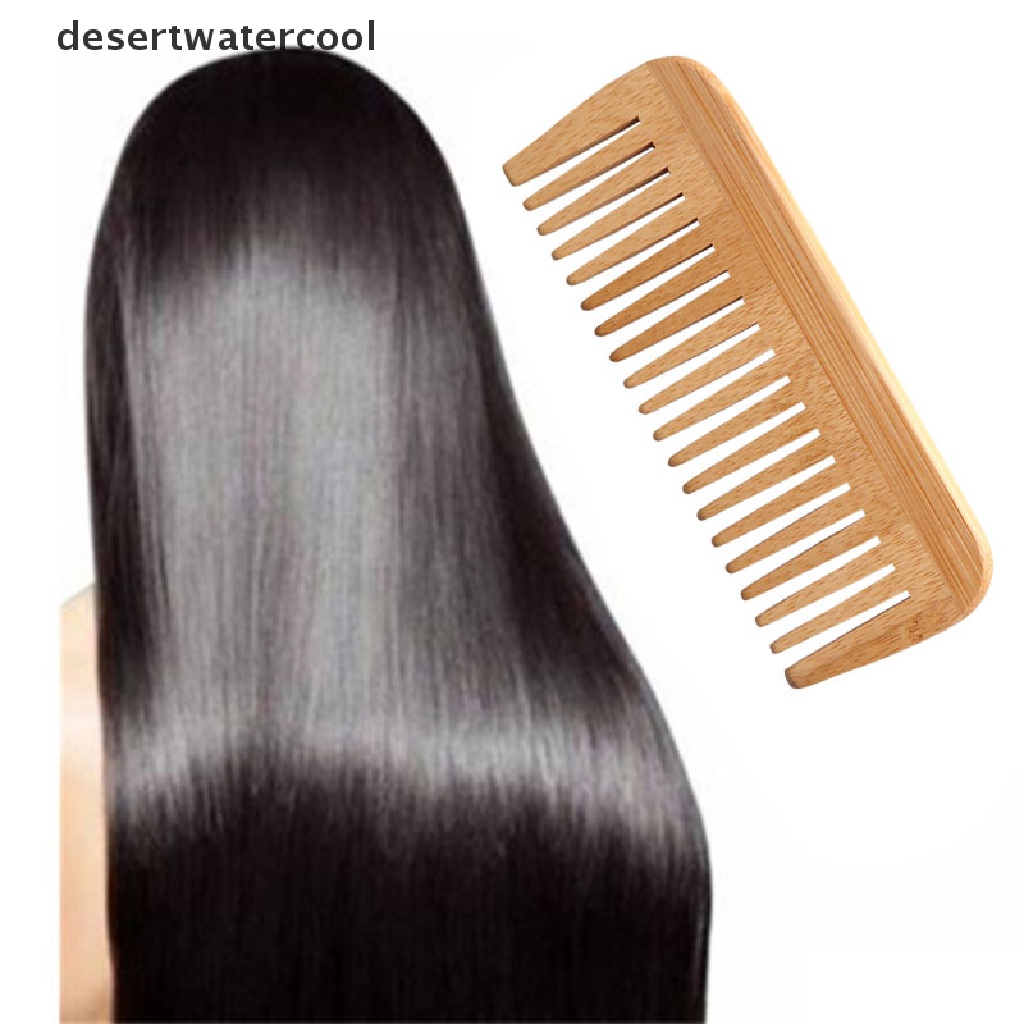 Sisir Rambut Keriting Anti Statis Bahan Bambu Untuk Salon