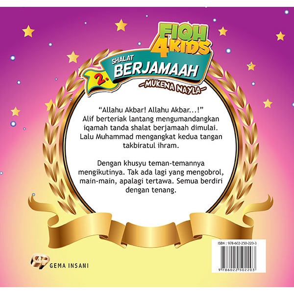 Buku Fiqh For Kids 2 : Praktik Sholat Berjamaah - Mukena Nayla - Gema Insani 100% Original