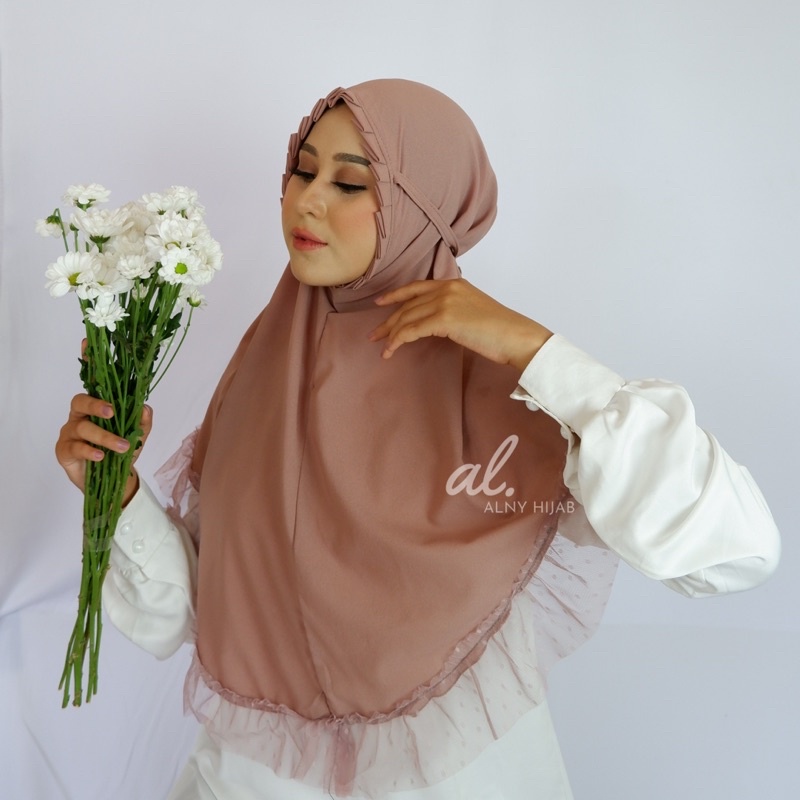 Alny Hijab - Hijab Bergo Lipit Doty / Bergo Maryam Tile Lipit Diamond