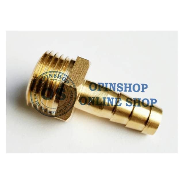 Nepel Selang Gas Drat Luar 0.5 inci F Cocok Buat Water Heater Gas