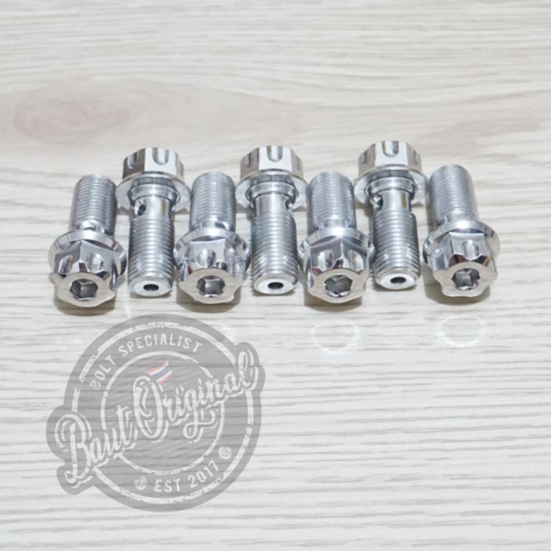 baut kaliper probolt new model silver drat halus alus original thailand