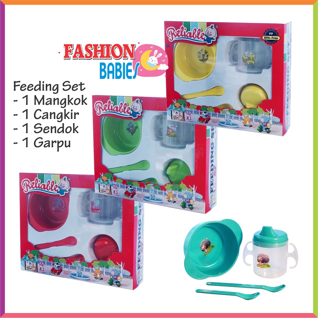 FEEDING SET RELIABLE 5002 / TEMPAT MAKAN SET BAYI / KADO