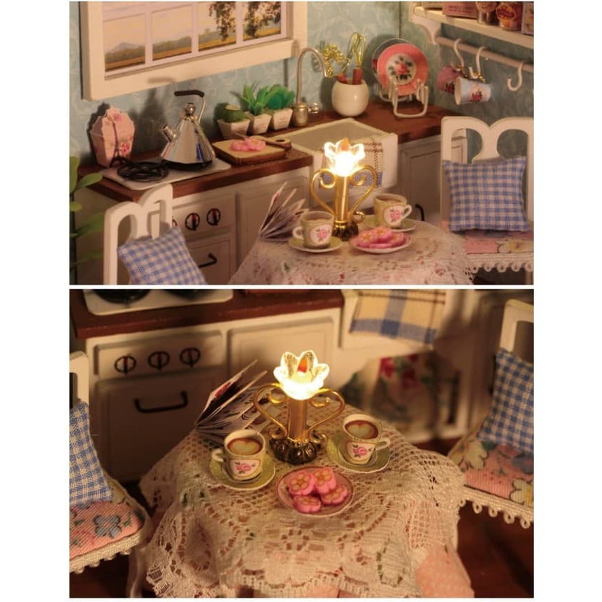 CUTEBEE DIY Wooden Doll House - Happy Kitchen