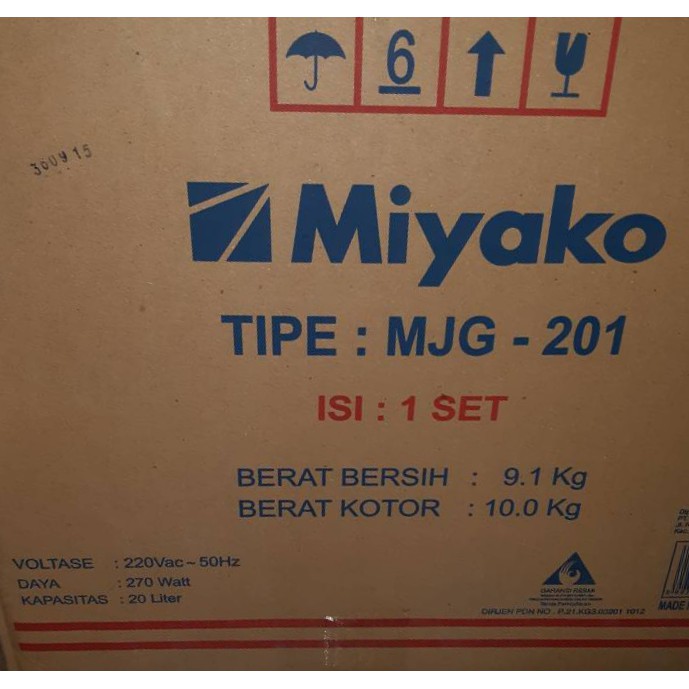 Magic jar miyako mjg 201 Penghangat 275 Watt 20liter garansi resmi 1tahun