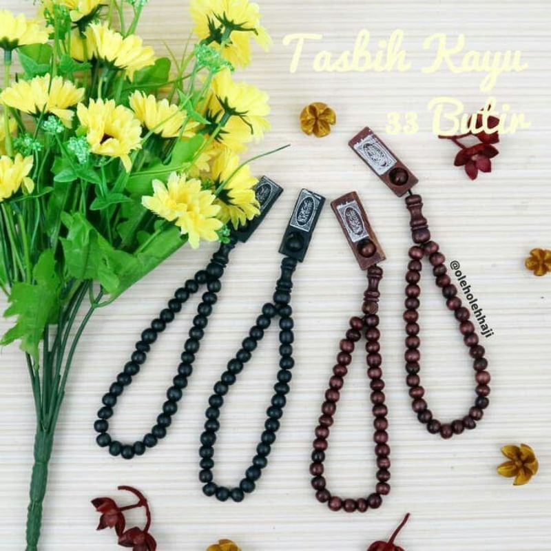 Tasbih kayu 33 kemasan plstik sovenir |oleh oleh haji dan umroh