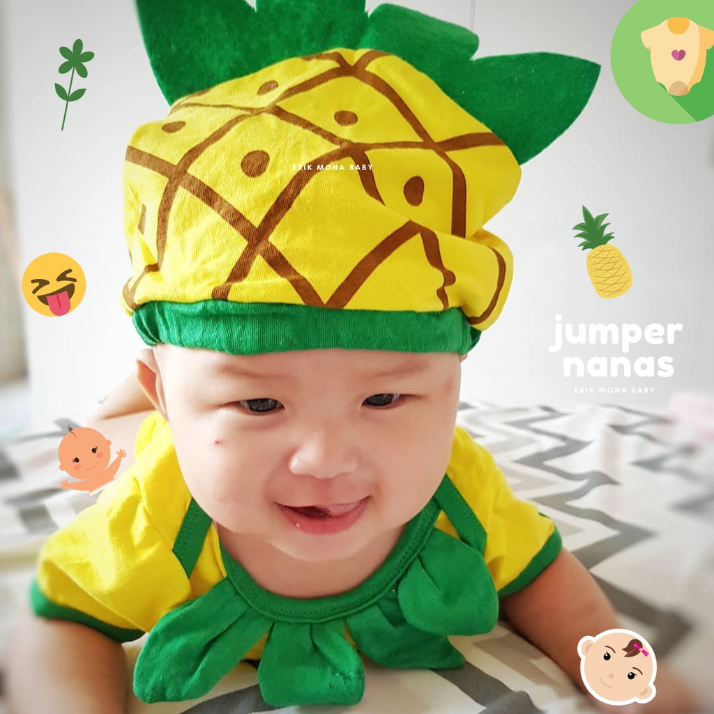 jumper bayi nanas / pineapple baby romper