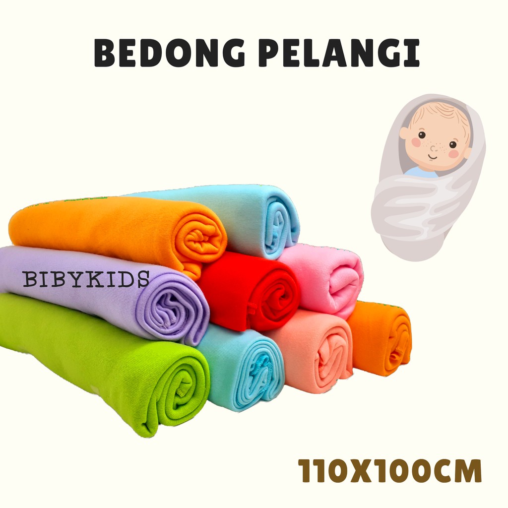 JUMBO Bedong Bayi Pelangi Murah Gedong Baby Baru Lahir Perlengkapan Newborn Lilit Kain