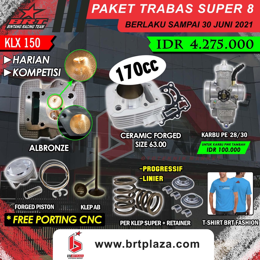 PAKET BRT KLX TRABAS SUPER 8