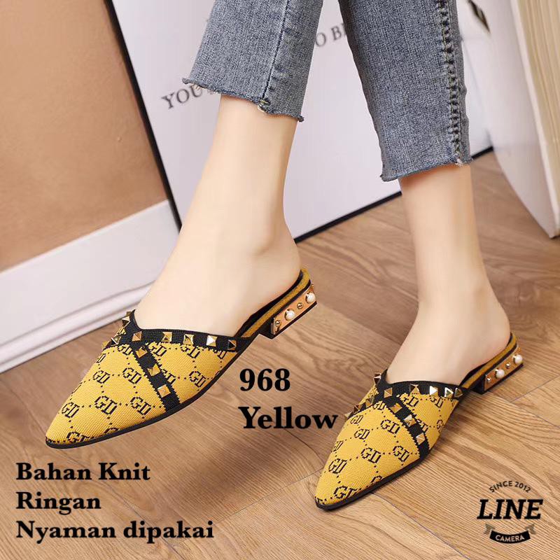 SANDAL WANITA SLIP ON FASHION KOREA SHOES 968