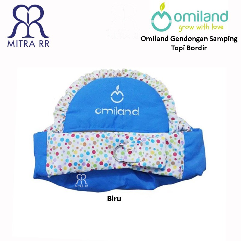 Omiland Gendongan Samping Bayi Topi Bordir Polkadot Newborn Gift OBG 2207 / Gendongan Samping Bayi Pink Biru Hijau