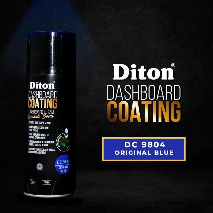 DITON PREMIUM DC 9804 DASHBOARD COATING BLUE Biru Cat Semprot Pylox Pilox