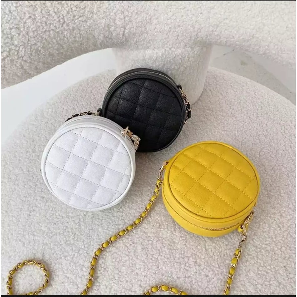 IG SANDAL STORE - OBRAL PASTI GRATIS ONGKIR  Tas Selempang Wanita Bulat Dewasa Terkini