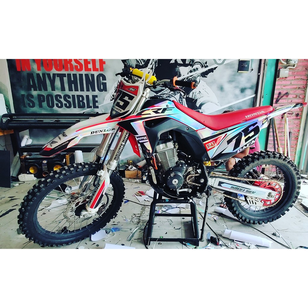 DECAL CRF MURAH DECAL CRF MURAH KEREN DECAL CRF SIMPEL DECAL CRF HOLOGRAM PELANGI